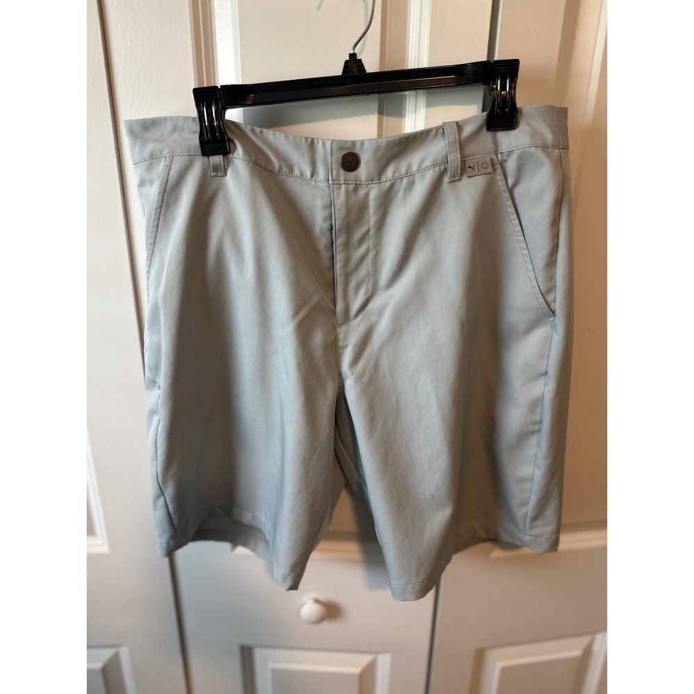 Puma Golf Shorts Lightweight Performance Moisture Wicking Gray Mens Size 34